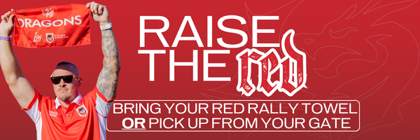 Raise the Red — bring your red rally towel or pick up from your gate